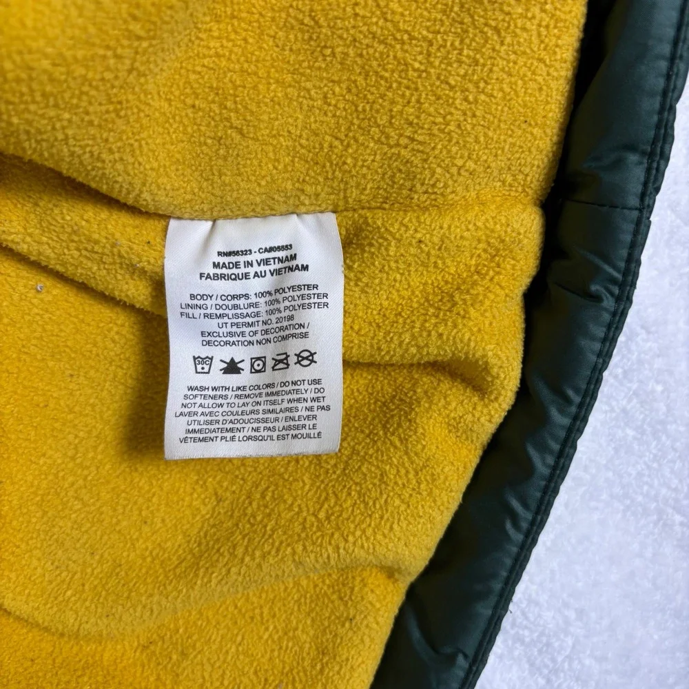 Nike Hooded Puffer Ski Jacket Mens Large‎ Color Block Green Yellow Red Full Zip - Picture 14 of 15